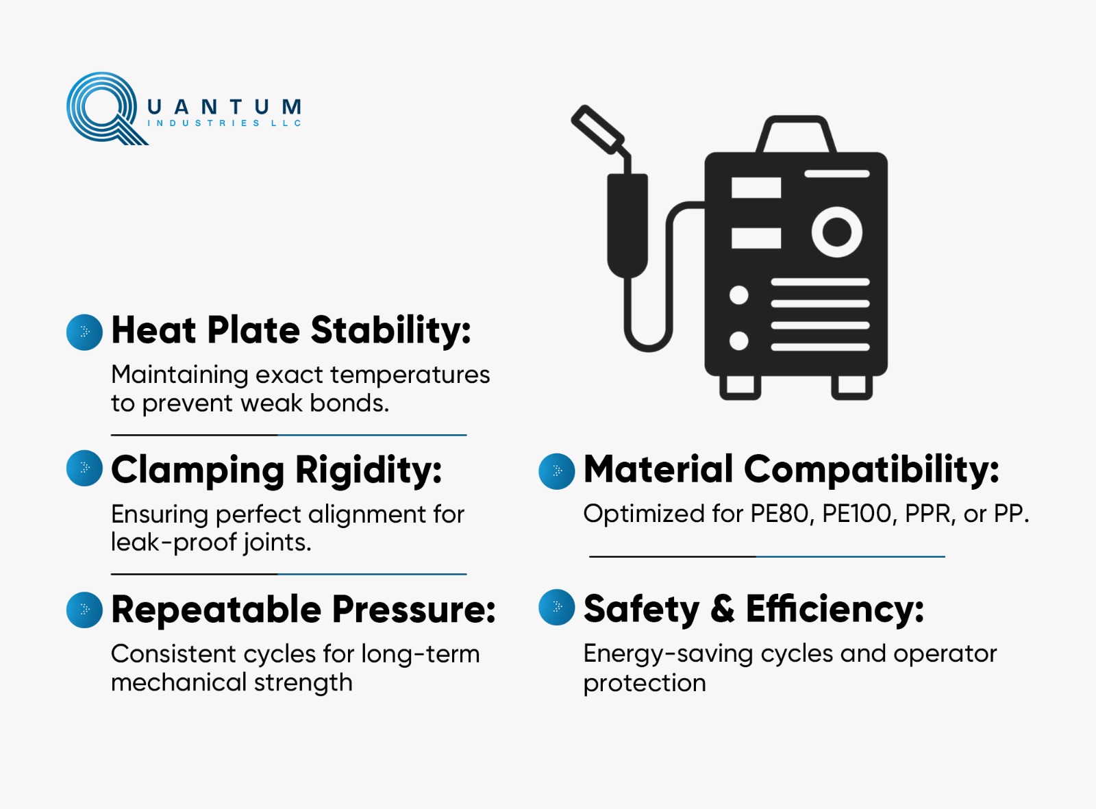 How Quantum Industries Delivers High-Performance Plastic Welding Machines for UAE Manufacturing & Construction