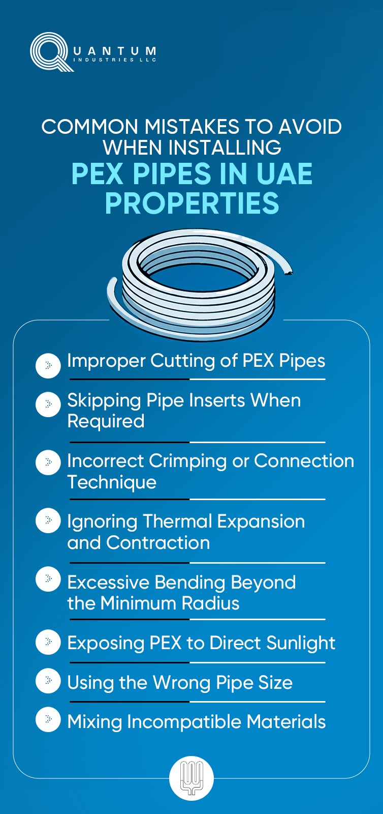 Common Mistakes to Avoid When Installing PEX Pipes in UAE Properties
